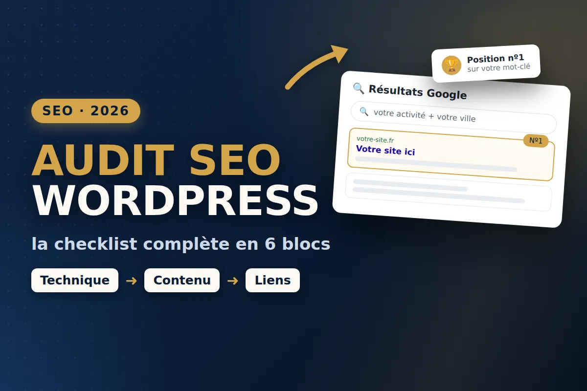 Audit SEO WordPress : la checklist complète en 6 blocs