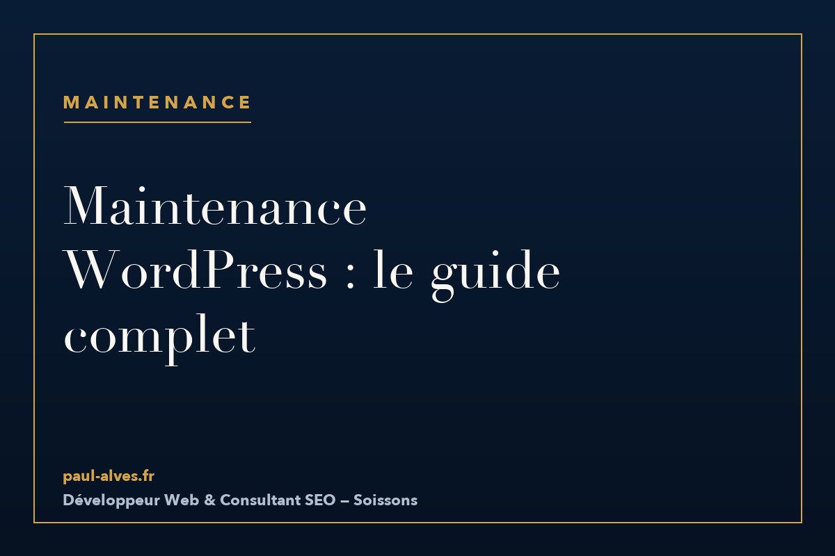 Maintenance WordPress : le guide complet pour un site sain [2026]