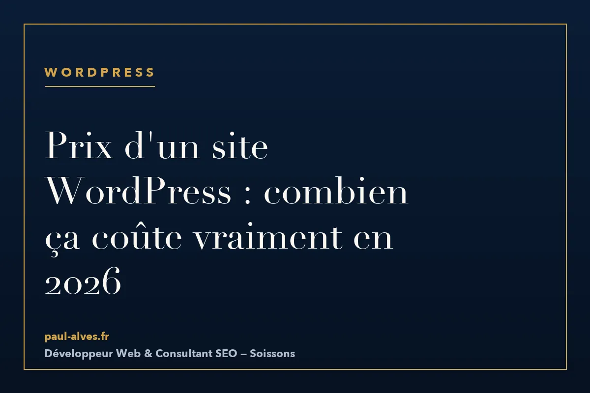 Prix d'un site WordPress : combien ça coûte vraiment en [2026]