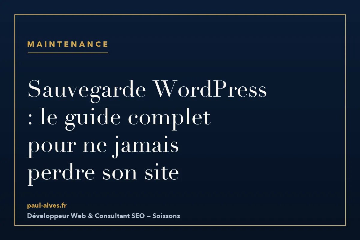 Sauvegarde WordPress : le guide complet pour ne jamais perdre son site [2026]